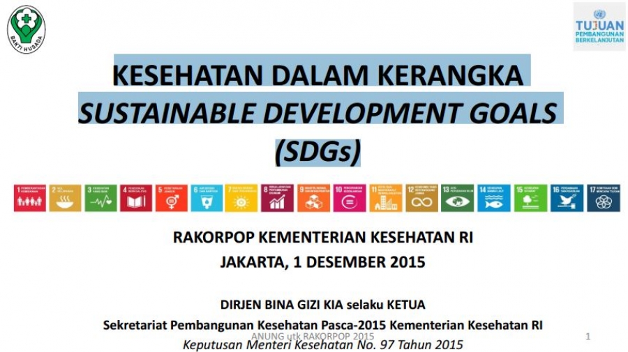 Kesehatan Dalam Kerangka Sustainable Development Goals (SDGs)